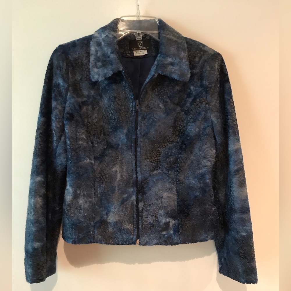 S Blue Silk Jacket